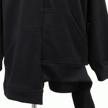 [SALE] 30%OFF　A.F ARTEFACT Bomber Heat Asymmetry Crew Neck　BLACK No.10