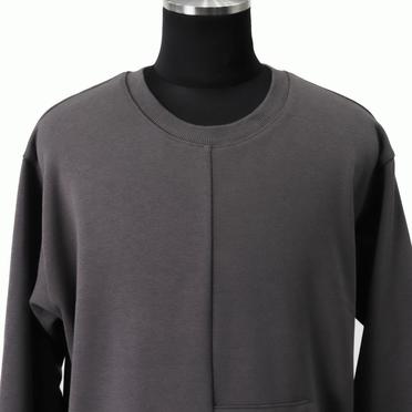 Bomber Heat Asymmetry Crew Neck　D.GREY No.7