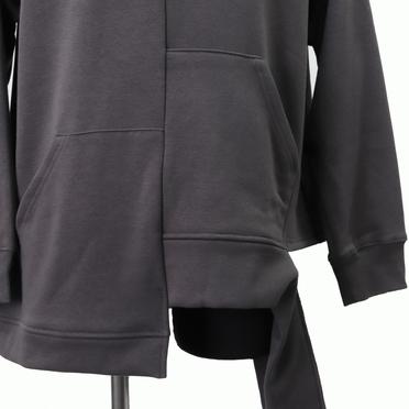 Bomber Heat Asymmetry Crew Neck　D.GREY No.10