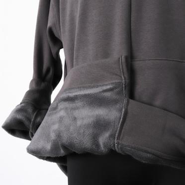 Bomber Heat Asymmetry Crew Neck　D.GREY No.12