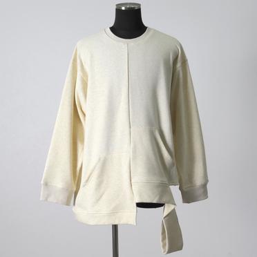 Bomber Heat Asymmetry Crew Neck　CREAM No.1