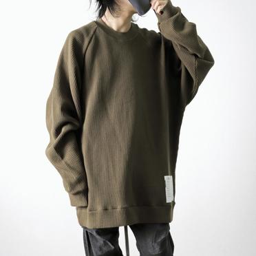 [SALE] 30%OFF　A.F ARTEFACT Waffle Dolman Long Pullover　KHAKI No.19