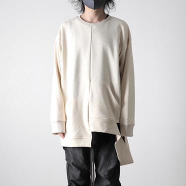 Bomber Heat Asymmetry Crew Neck　CREAM No.13