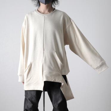 Bomber Heat Asymmetry Crew Neck　CREAM No.19