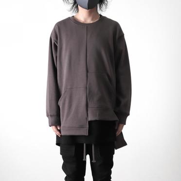 Bomber Heat Asymmetry Crew Neck　D.GREY No.13