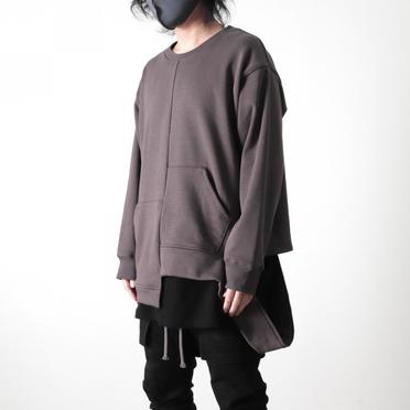 Bomber Heat Asymmetry Crew Neck　D.GREY No.14