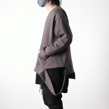 Bomber Heat Asymmetry Crew Neck　D.GREY No.15