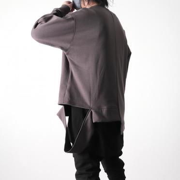 Bomber Heat Asymmetry Crew Neck　D.GREY No.16