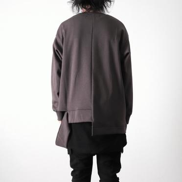 Bomber Heat Asymmetry Crew Neck　D.GREY No.17