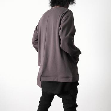 Bomber Heat Asymmetry Crew Neck　D.GREY No.18