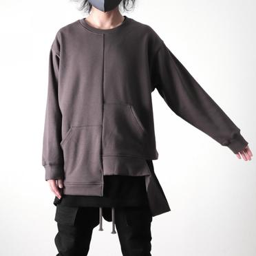 Bomber Heat Asymmetry Crew Neck　D.GREY No.19