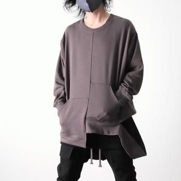 Bomber Heat Asymmetry Crew Neck　D.GREY No.20