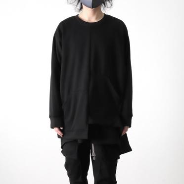 [SALE] 30%OFF　A.F ARTEFACT Bomber Heat Asymmetry Crew Neck　BLACK No.13