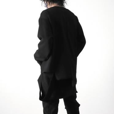 [SALE] 30%OFF　A.F ARTEFACT Bomber Heat Asymmetry Crew Neck　BLACK No.16