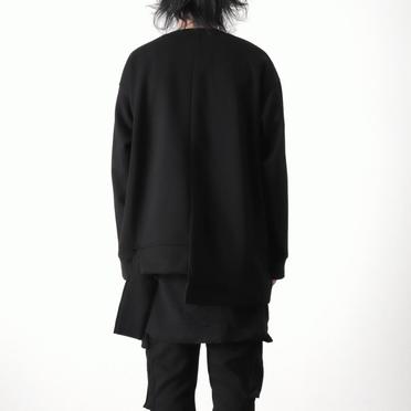 [SALE] 30%OFF　A.F ARTEFACT Bomber Heat Asymmetry Crew Neck　BLACK No.17