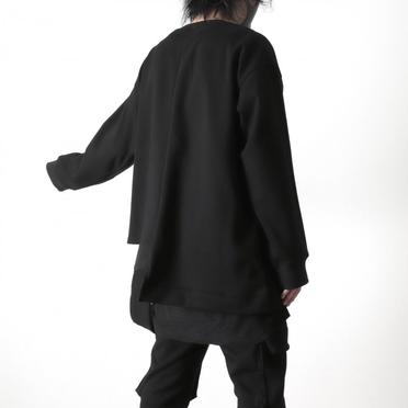 [SALE] 30%OFF　A.F ARTEFACT Bomber Heat Asymmetry Crew Neck　BLACK No.18