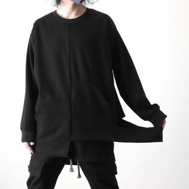 [SALE] 30%OFF　A.F ARTEFACT Bomber Heat Asymmetry Crew Neck　BLACK No.20