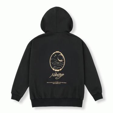 EMBROIDERY MIRROR HOODIE　USED BLACK No.2