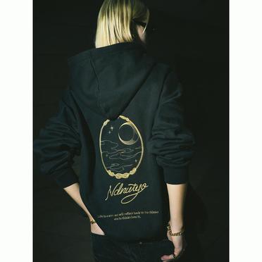 EMBROIDERY MIRROR HOODIE　USED BLACK No.4