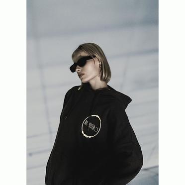 EMBROIDERY MIRROR HOODIE　USED BLACK No.5