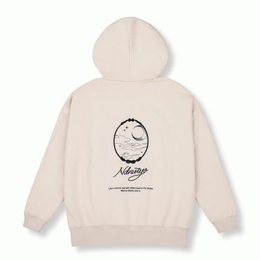 EMBROIDERY MIRROR HOODIE　LIGHT BEIGE No.2