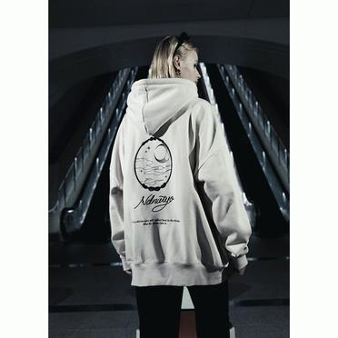 EMBROIDERY MIRROR HOODIE　LIGHT BEIGE No.4