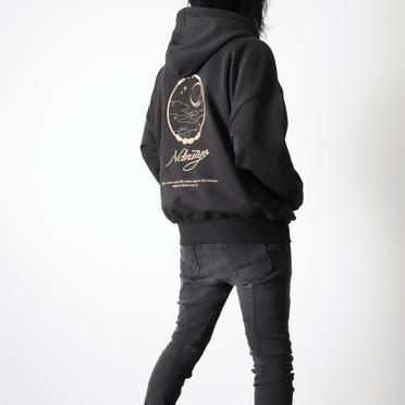 EMBROIDERY MIRROR HOODIE　USED BLACK No.12