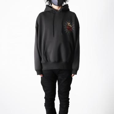 EMBROIDERY HEART HOODIE　USED BLACK No.6