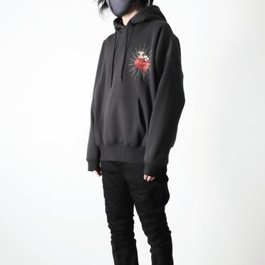 EMBROIDERY HEART HOODIE　USED BLACK No.7