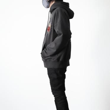 EMBROIDERY HEART HOODIE　USED BLACK No.8