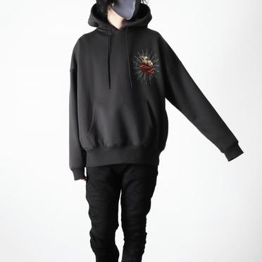 EMBROIDERY HEART HOODIE　USED BLACK No.12