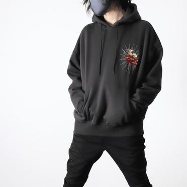 EMBROIDERY HEART HOODIE　USED BLACK No.13