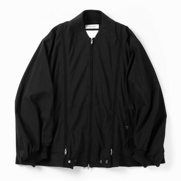 VISCOSE FLARE BOMBER JACKET　BLACK No.1