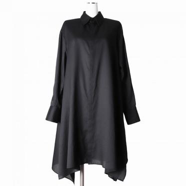 ボリュームロングシャツ　BLACK No.1