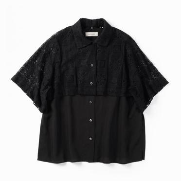 LAYERED LACE SHIRT　BLACK×BLACK No.1