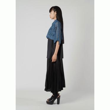 LAYERED LACE SHIRT　BLUE×NAVY No.6