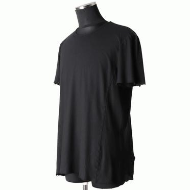 COTTON/LINEN REGULAR FIT T-SHIRT　BLACK No.2