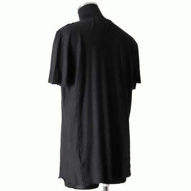 COTTON/LINEN REGULAR FIT T-SHIRT　BLACK No.4