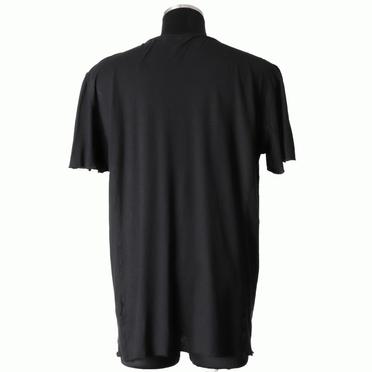 COTTON/LINEN REGULAR FIT T-SHIRT　BLACK No.5