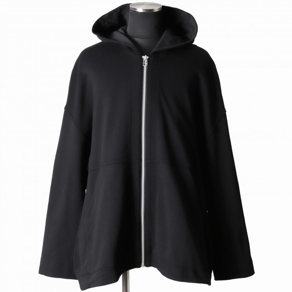 Sweat Dolman Zip Hoodie　BLACK