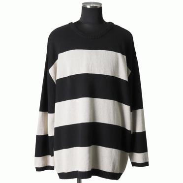 Stripes Knit Top　BK×IV No.1