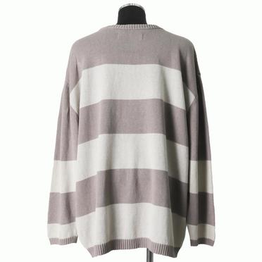 Stripes Knit Top　GY×IV No.5