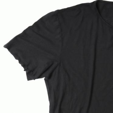 COTTON/LINEN REGULAR FIT T-SHIRT　BLACK No.8