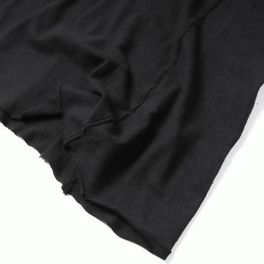 COTTON/LINEN REGULAR FIT T-SHIRT　BLACK No.11