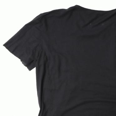 COTTON/LINEN REGULAR FIT T-SHIRT　BLACK No.12