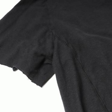 COTTON/LINEN REGULAR FIT T-SHIRT　BLACK No.13