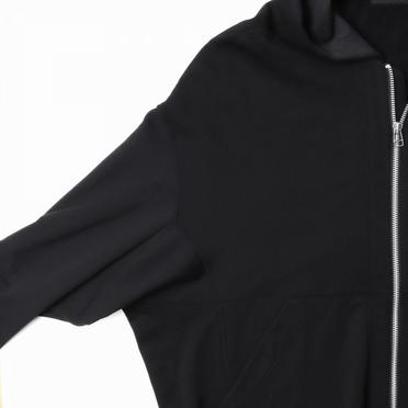 Sweat Dolman Zip Hoodie　BLACK No.10