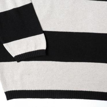 Stripes Knit Top　BK×IV No.10