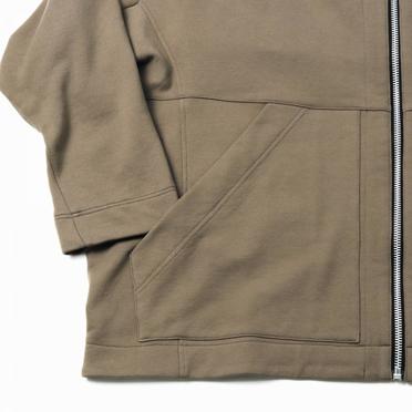 Sweat Dolman Zip Hoodie　KHAKI No.11