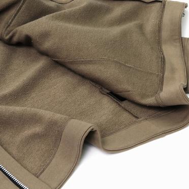 Sweat Dolman Zip Hoodie　KHAKI No.14